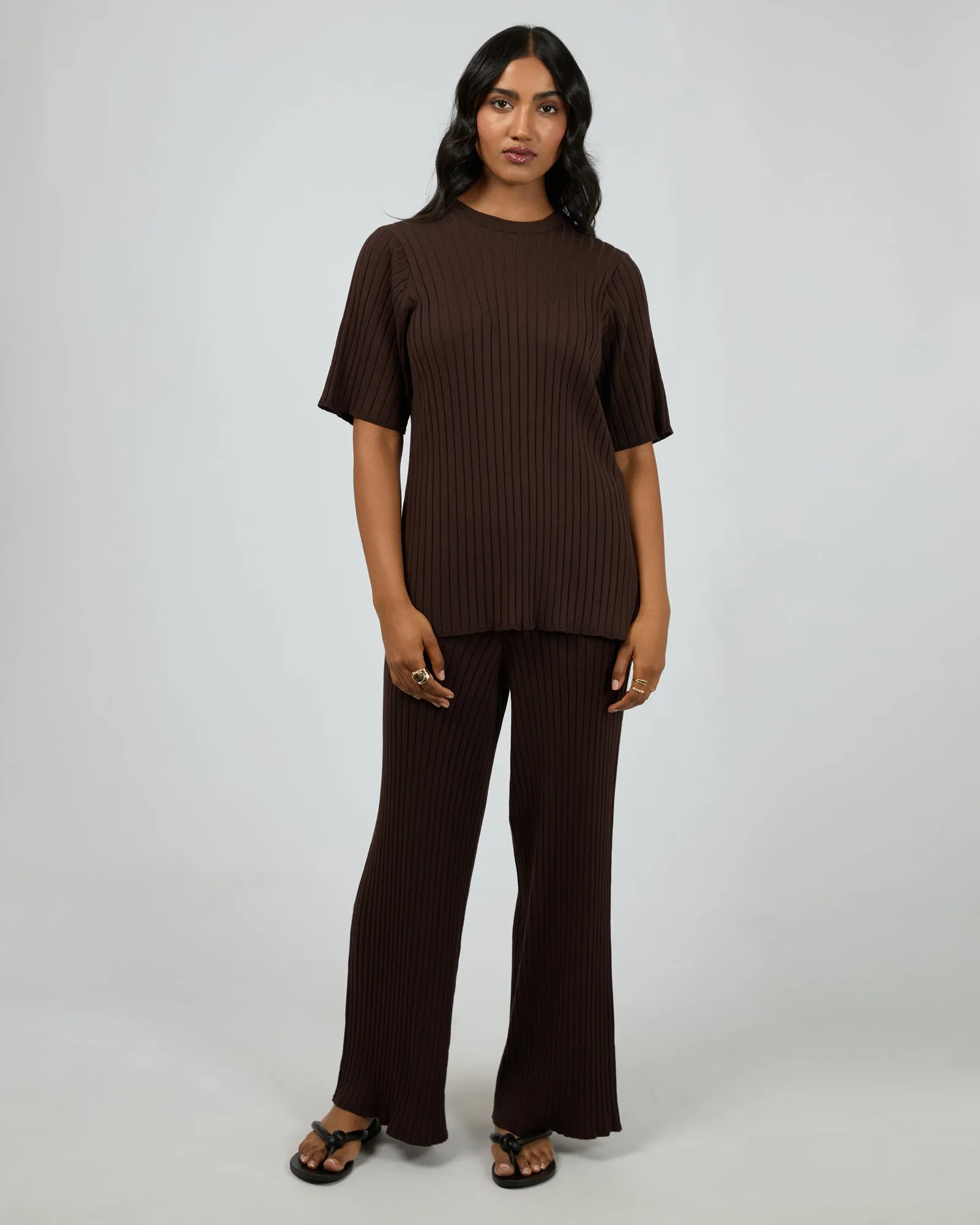 Bianca Knit Tee Brown sold by edge clothing product image thumbnail 2