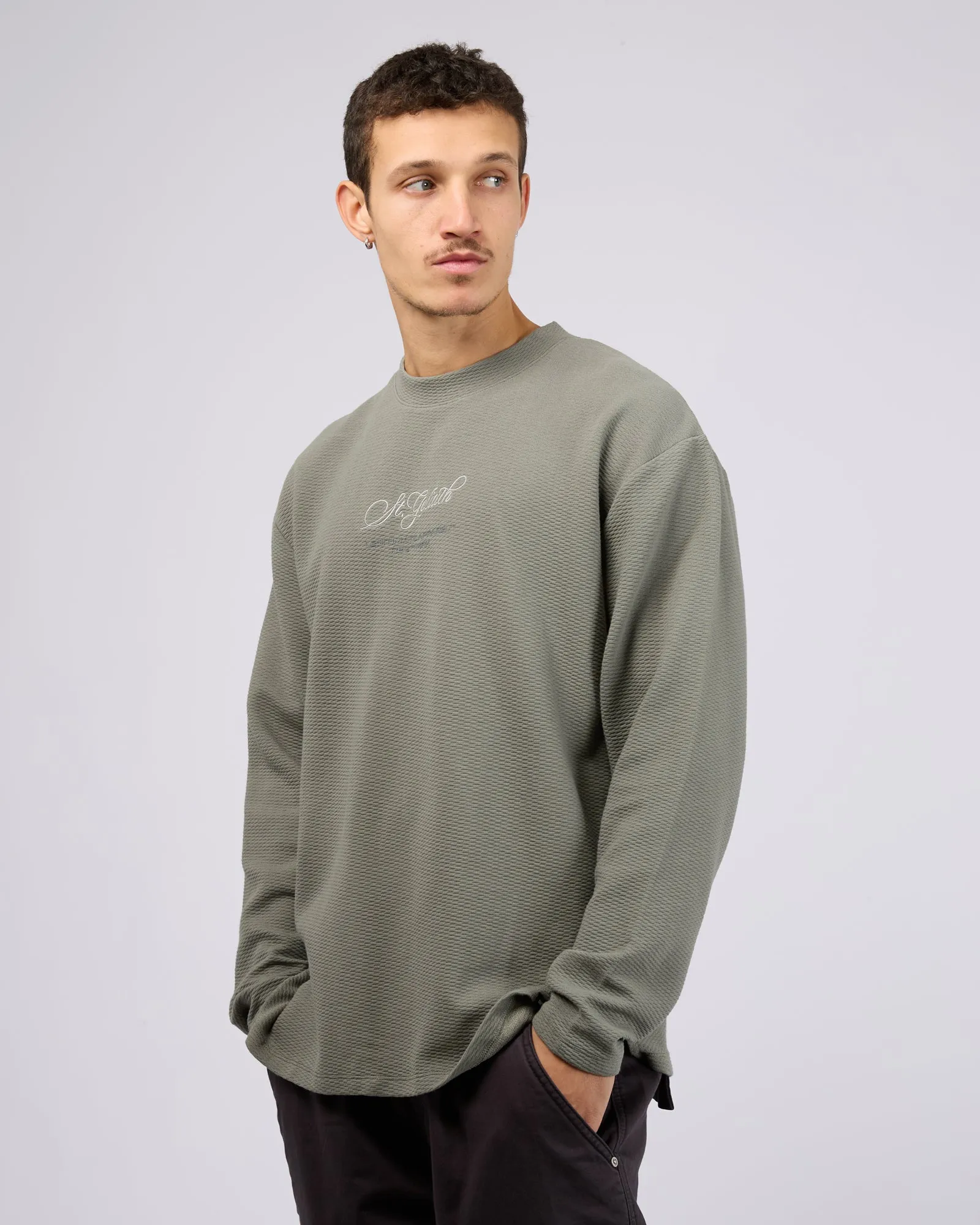 Arching Textured Crew Agave Green sold by edge clothing product image thumbnail 4
