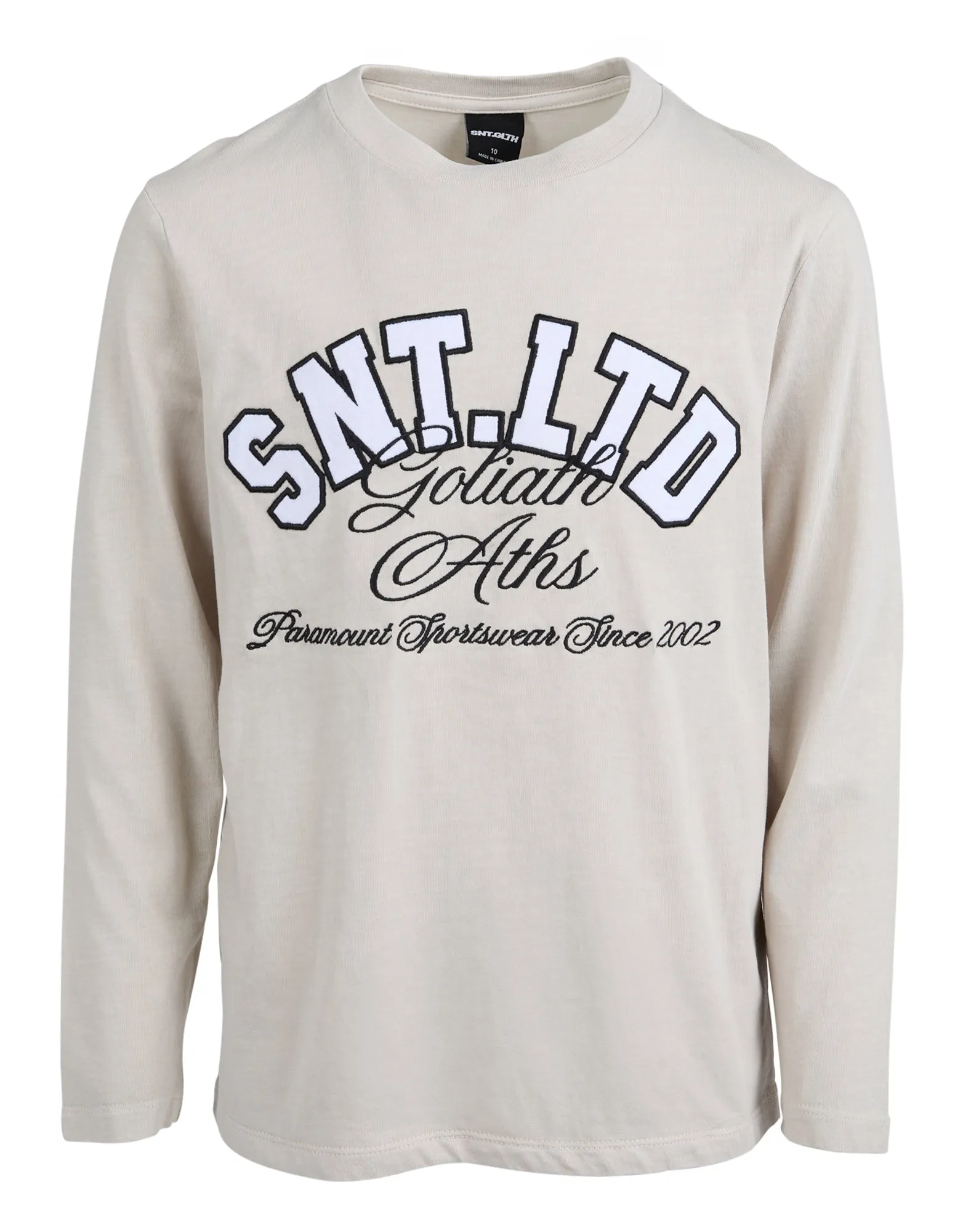 Teen Rail Long Sleeve Tee Bone sold by edge clothing