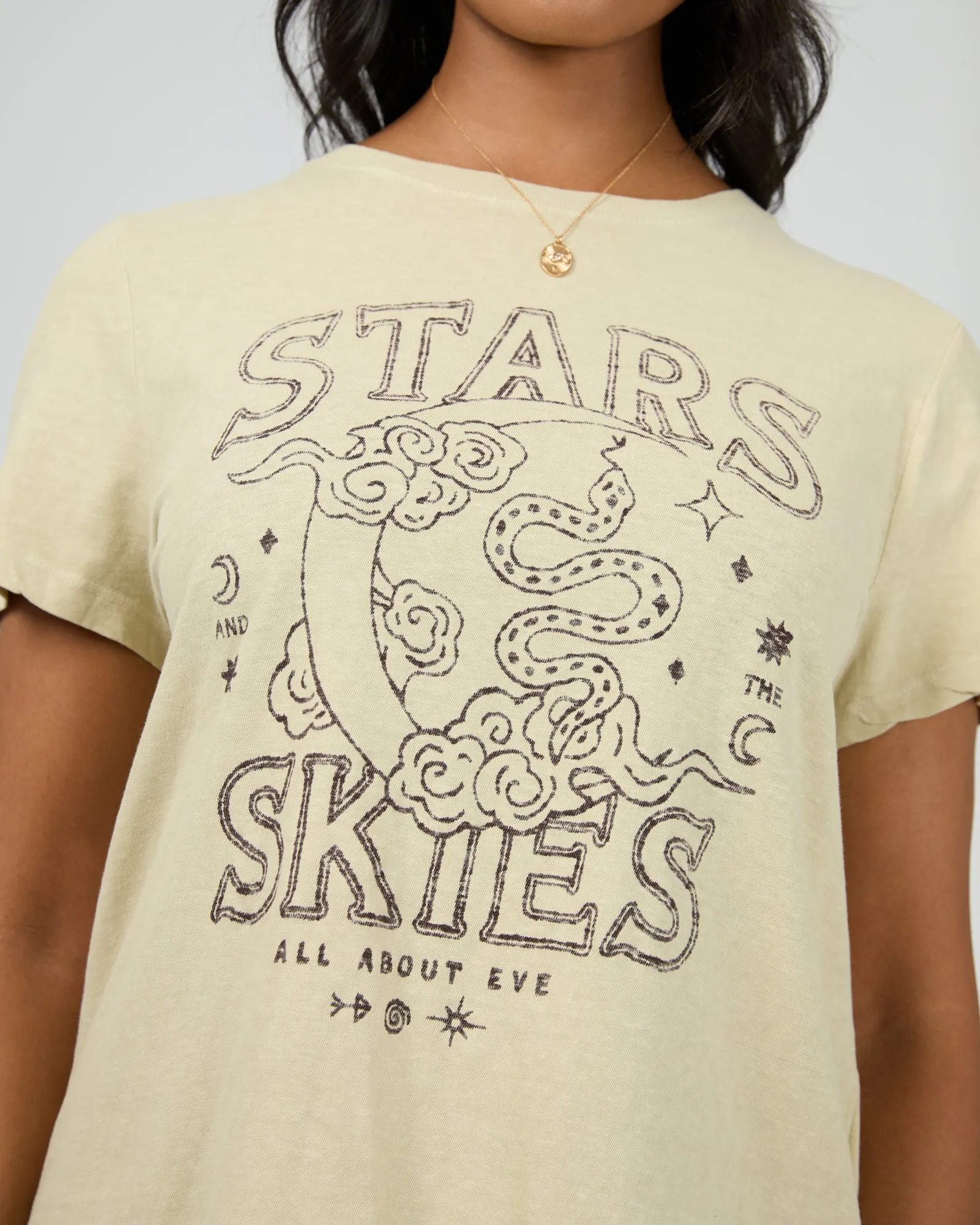 Stars & Skies Daily Tee Vanilla sold by edge clothing product image thumbnail 5