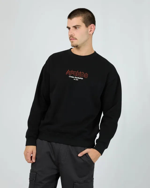 Ember Crew Neck Black sold by edge clothing