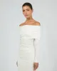 Luxe Off The Shoulder Top Vintage White sold by edge clothing