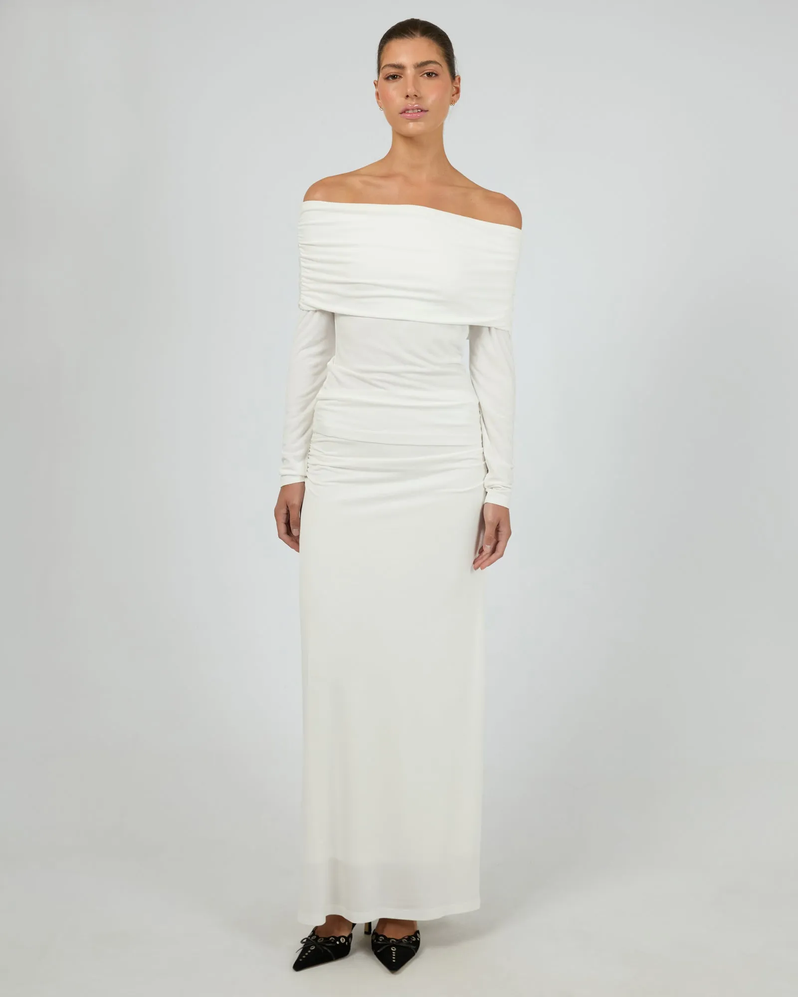 Luxe Off The Shoulder Top Vintage White sold by edge clothing product image thumbnail 2