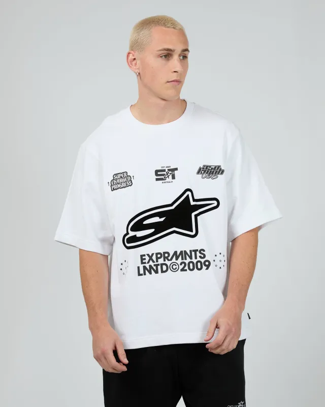 Star Tee White sold by edge clothing