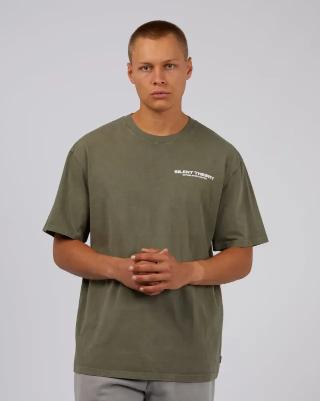 Essential Theory Tee Khaki sold by edge clothing