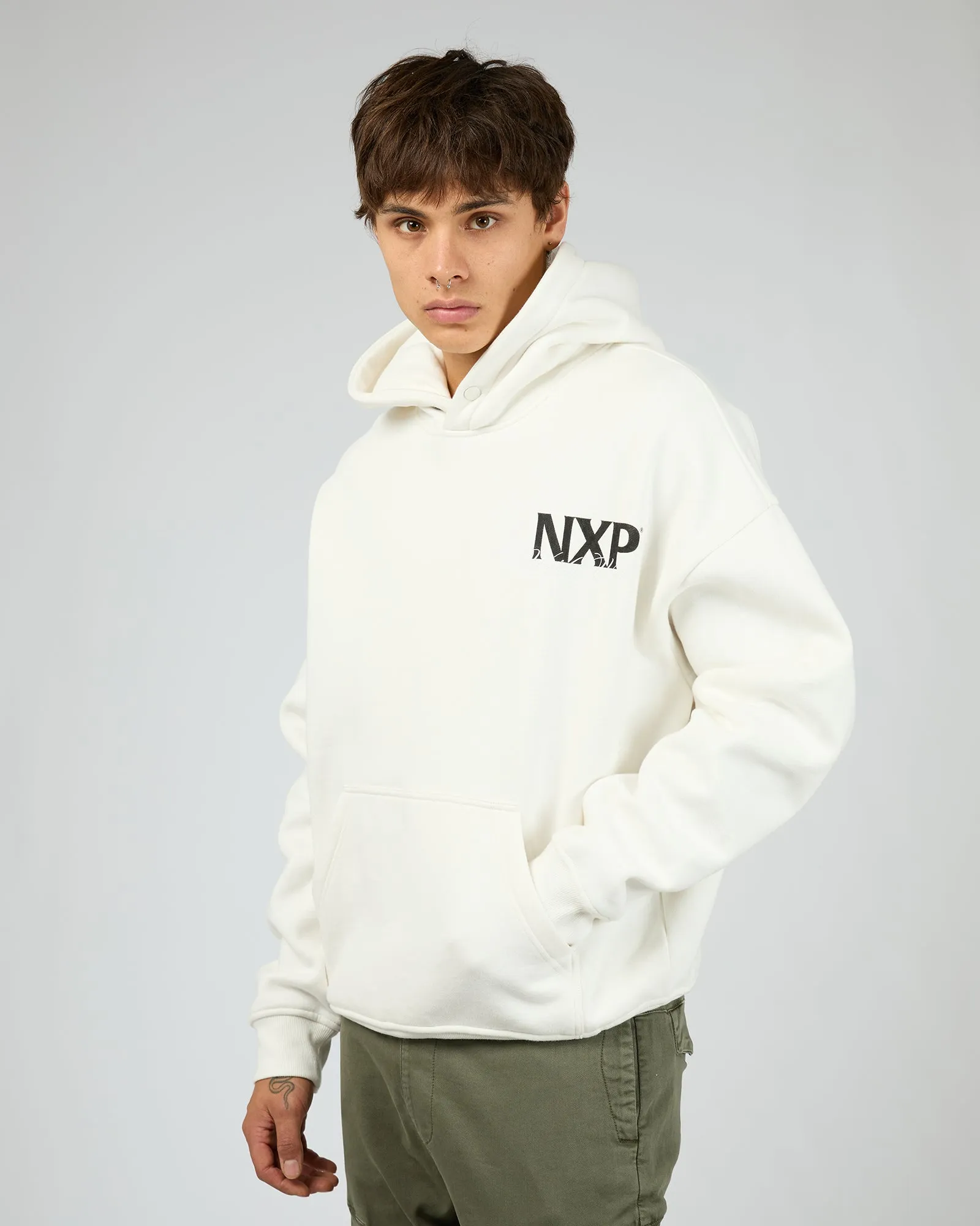 Dexter Box Fit Hoodie Natural White sold by edge clothing product image thumbnail 4