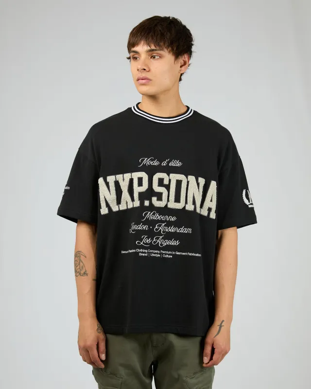 Ante Loopback Raptor Tee Black sold by edge clothing