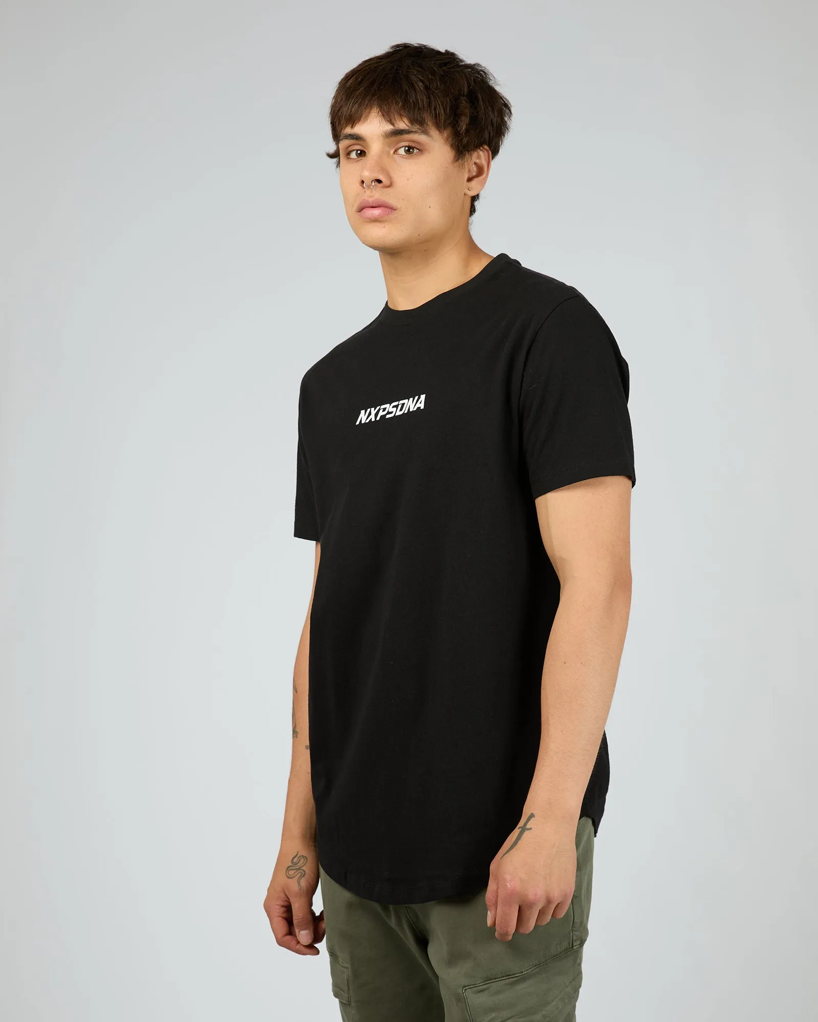 Anlantic Dual Curved Tee Black sold by edge clothing product image thumbnail 4