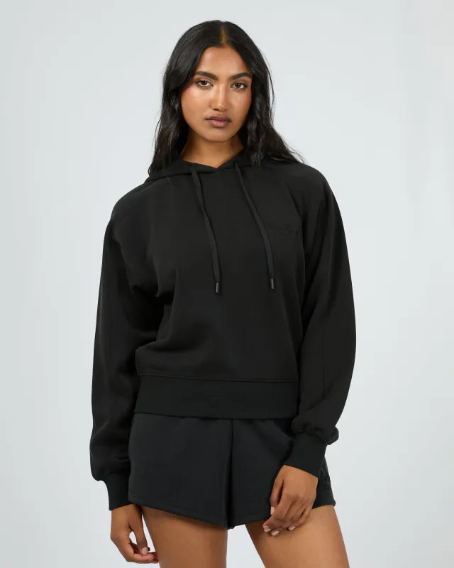 Luxe Active Crop Hoodie Black sold by edge clothing