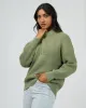 Vital Washed Knit Crew Khaki sold by edge clothing