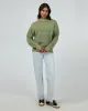 Vital Washed Knit Crew Khaki sold by edge clothing