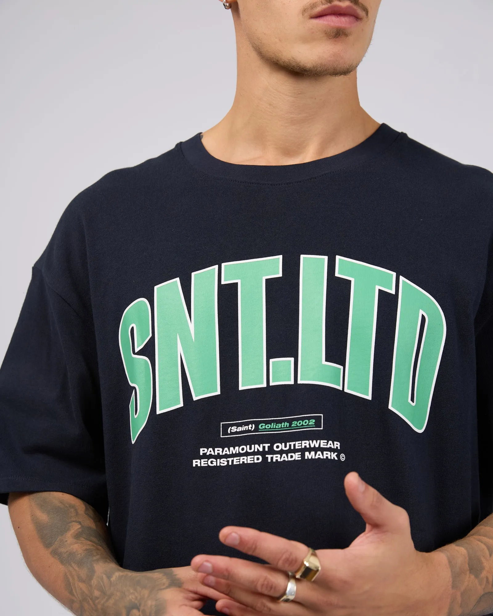 Superbold Tee Navy sold by edge clothing product image thumbnail 5