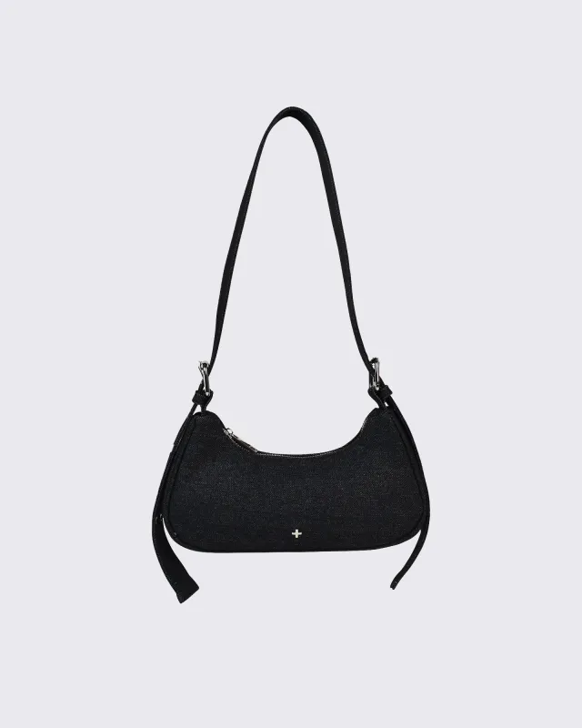 Bobby Eyelet Small Shoulder Bag Black sold by edge clothing