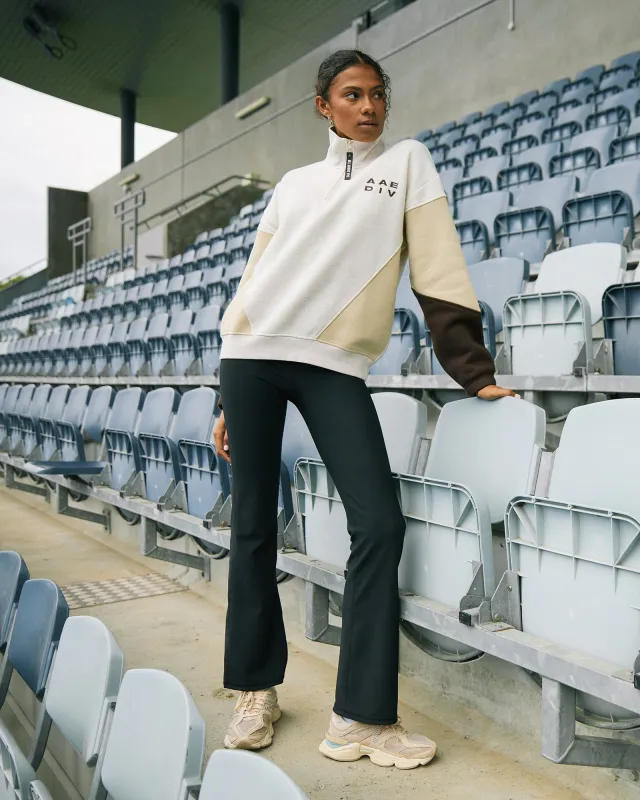 Active Rib Flare Legging Black sold by edge clothing