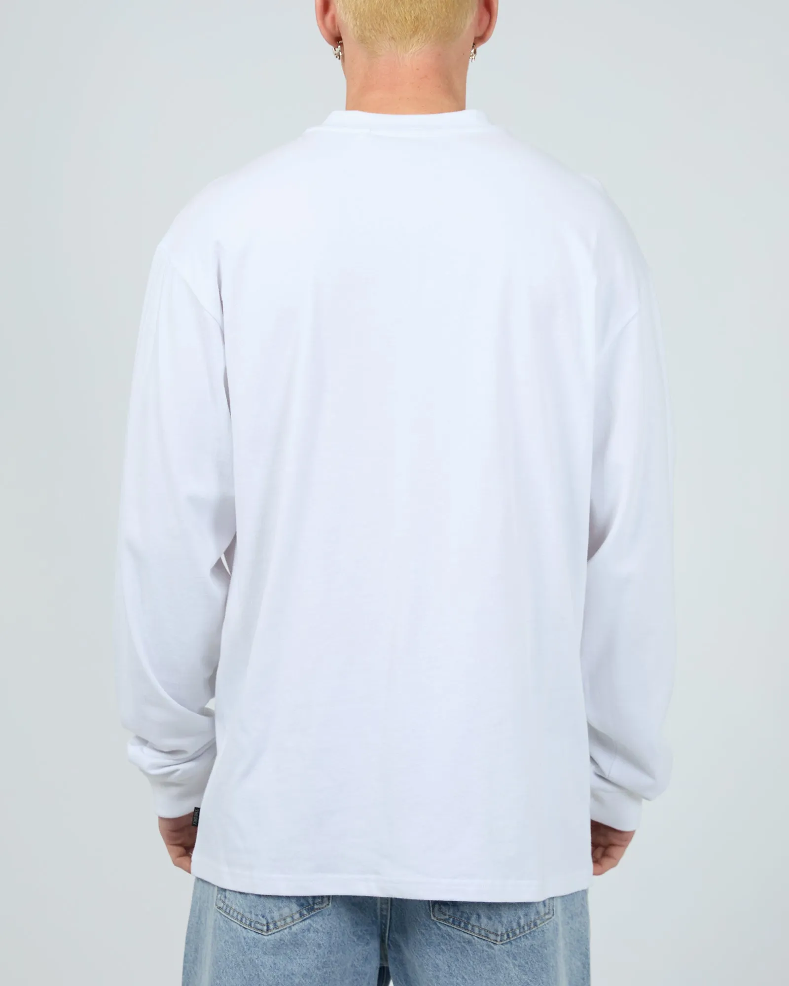 Henley Long Sleeve Top White sold by edge clothing product image thumbnail 3