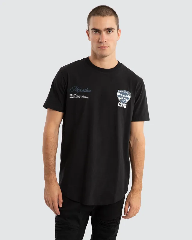 Geelong Season Tee Black sold by edge clothing