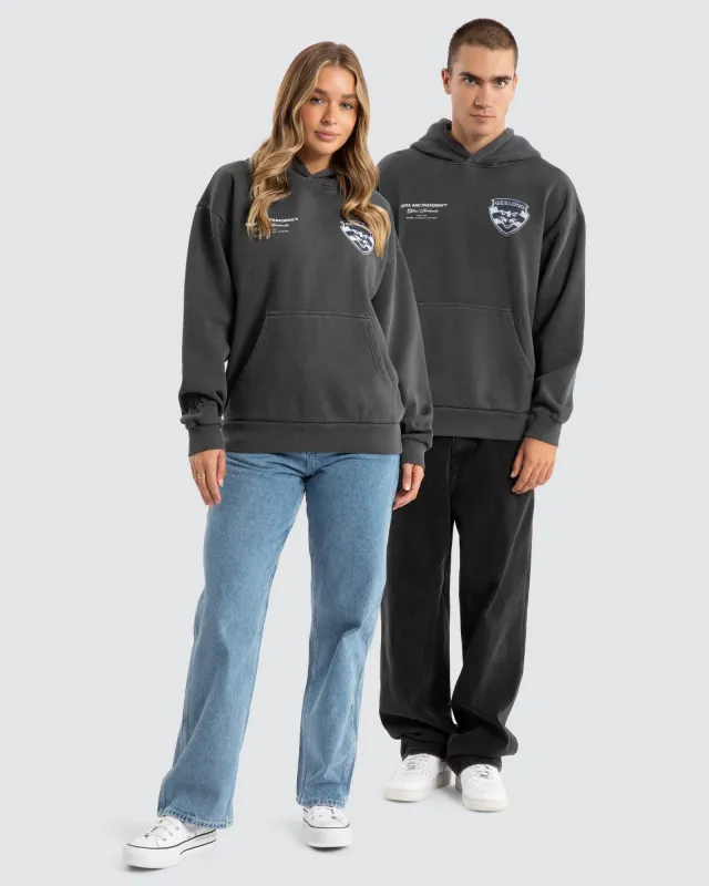 Geelong Vintage Hoodie Pigment Asphalt sold by edge clothing