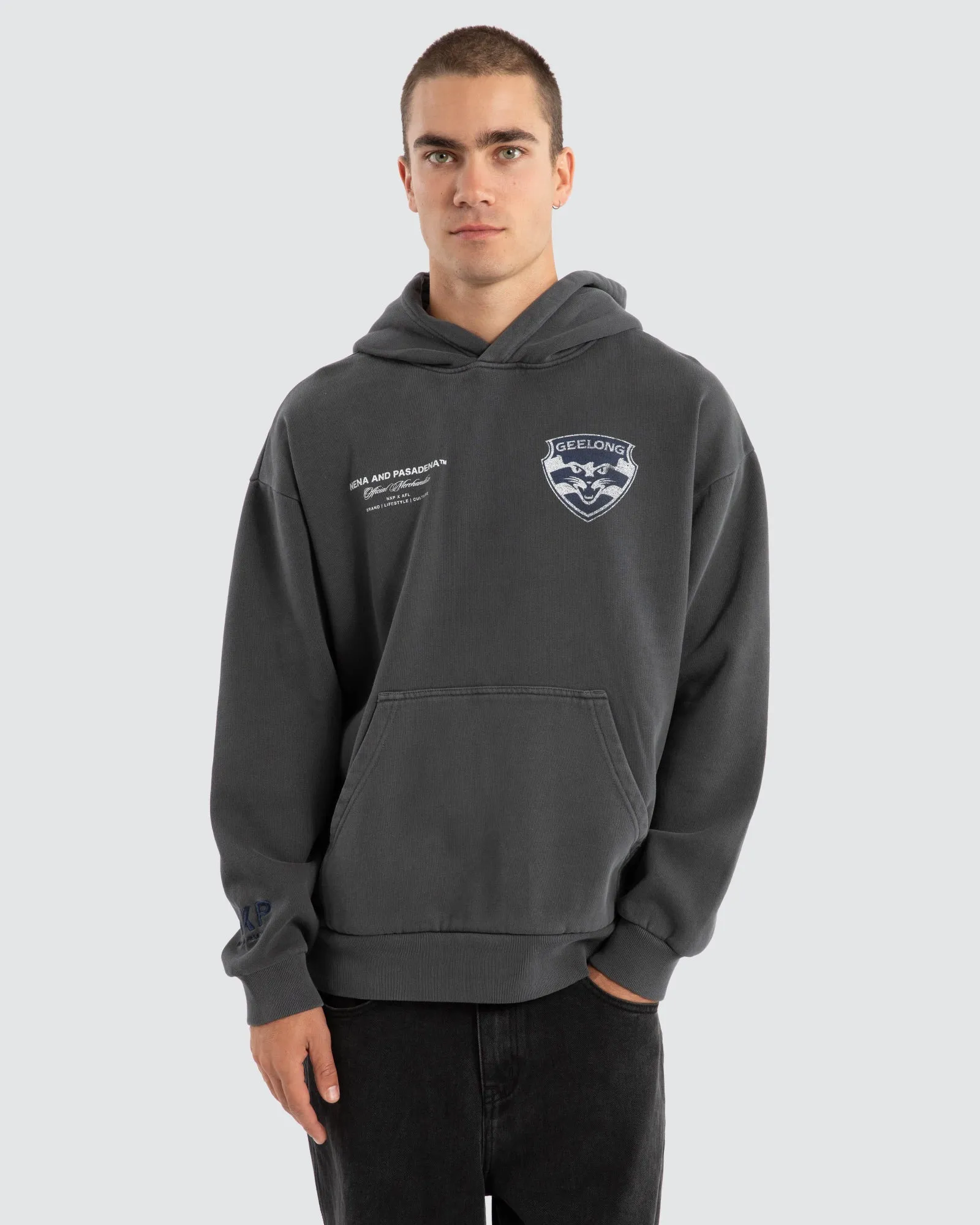 Geelong Vintage Hoodie Pigment Asphalt sold by edge clothing product image thumbnail 3