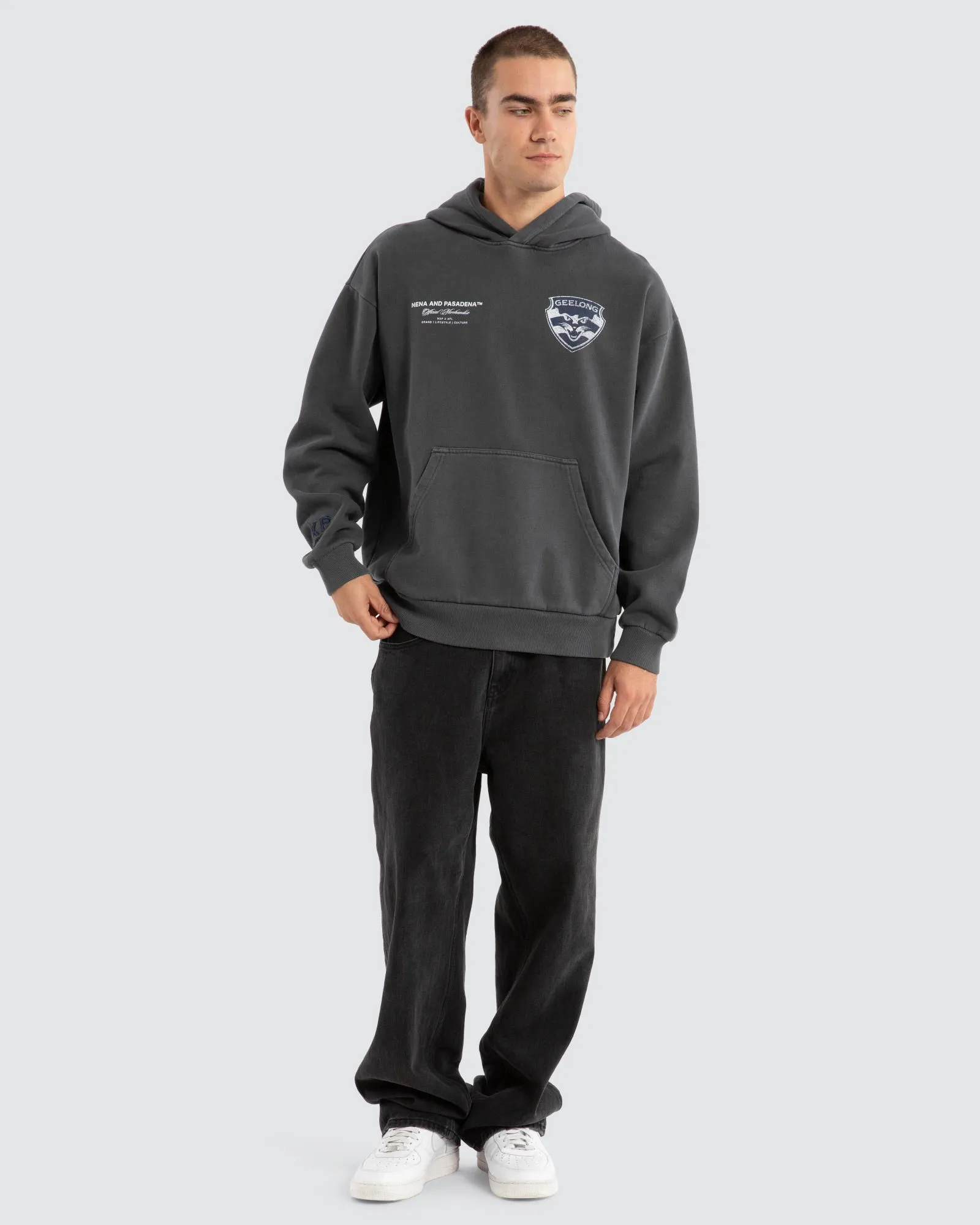 Geelong Vintage Hoodie Pigment Asphalt sold by edge clothing product image thumbnail 4