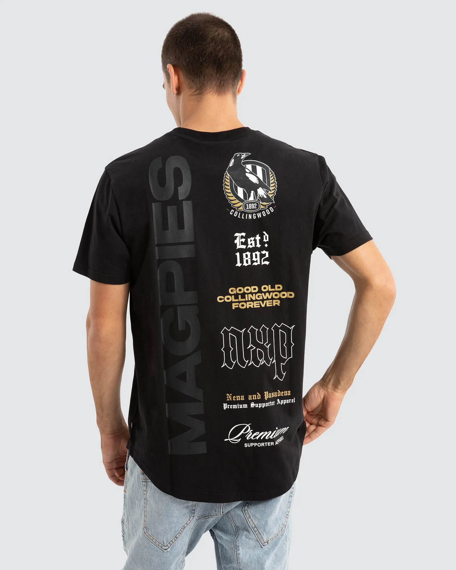 Collingwood Vert Tee Black sold by edge clothing product image thumbnail 2