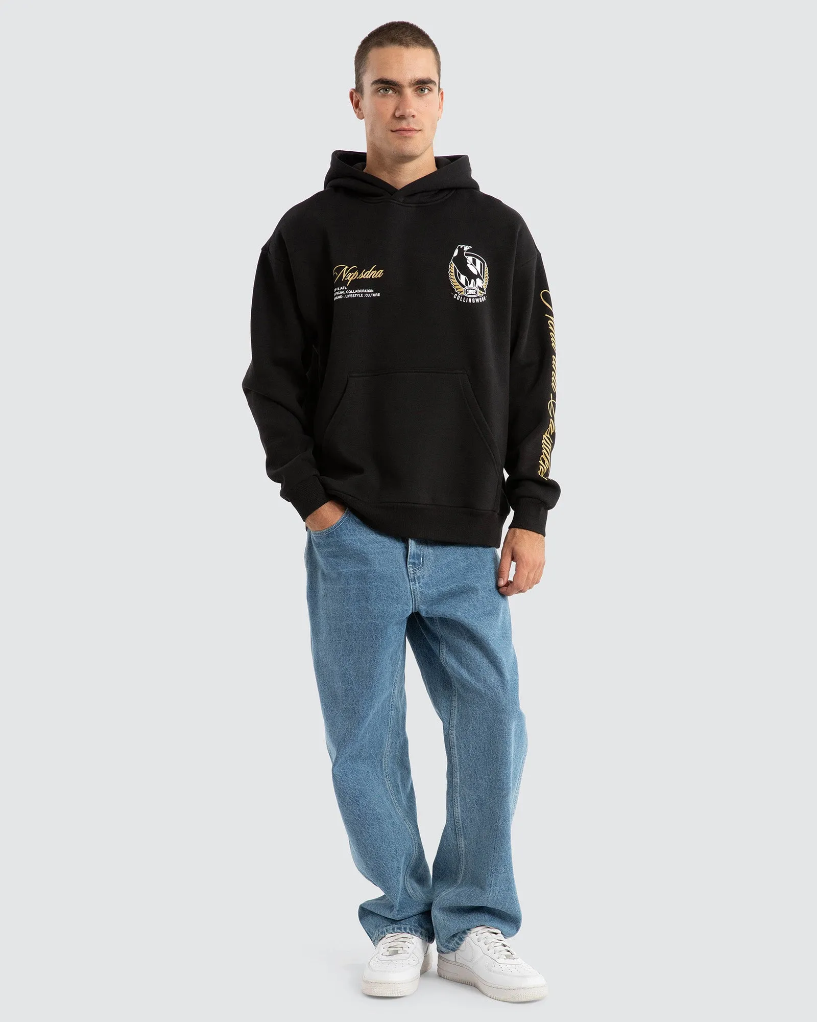 Collingwood Season Hoodie Black sold by edge clothing product image thumbnail 3