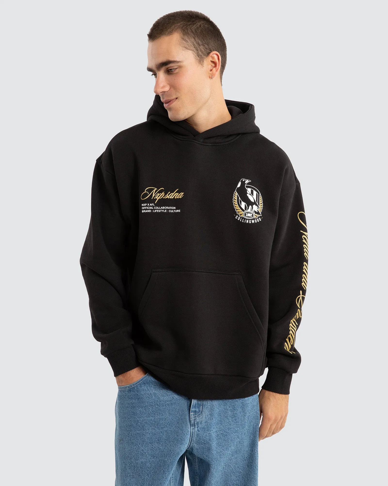 Collingwood Season Hoodie Black sold by edge clothing
