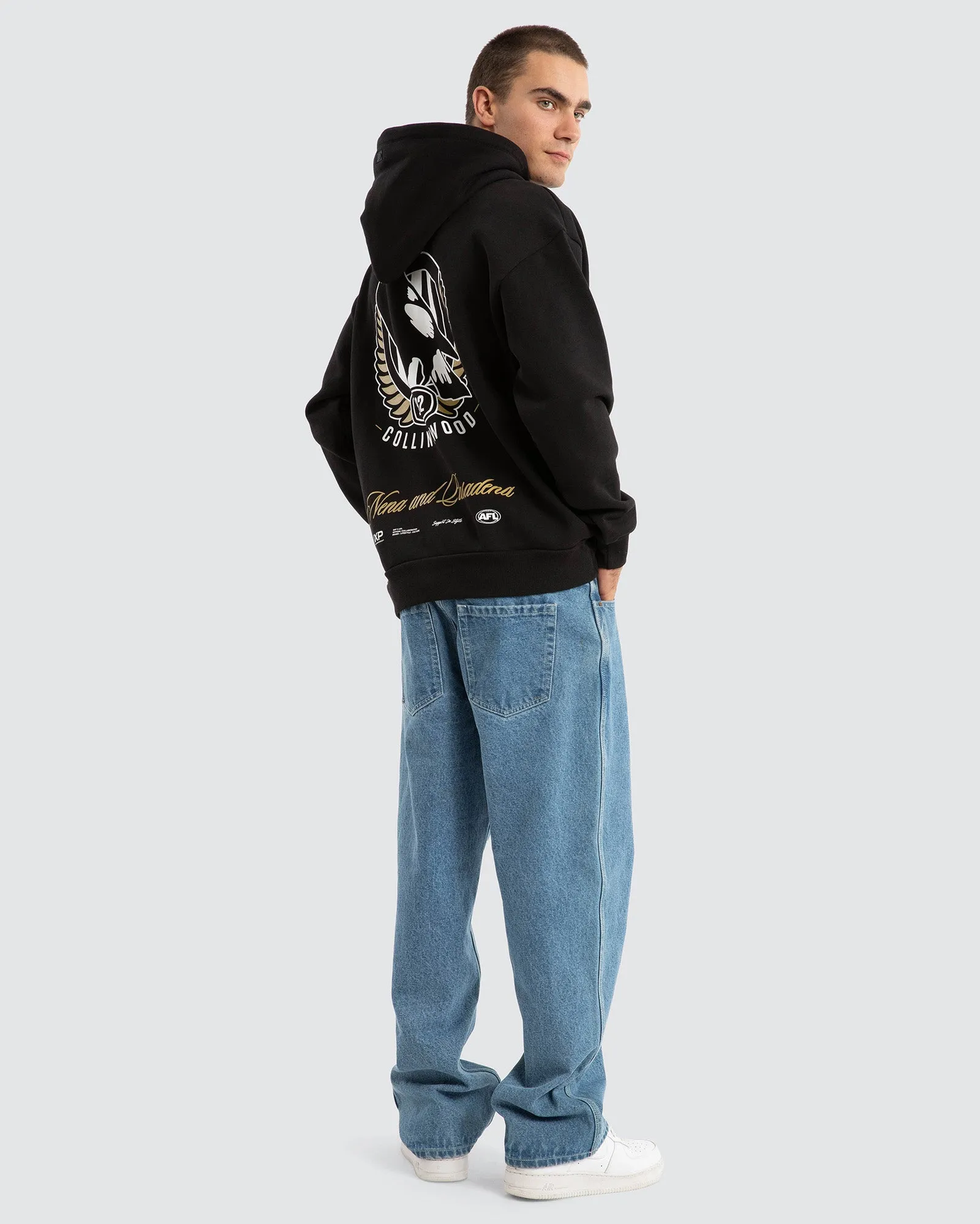 Collingwood Season Hoodie Black sold by edge clothing product image thumbnail 5