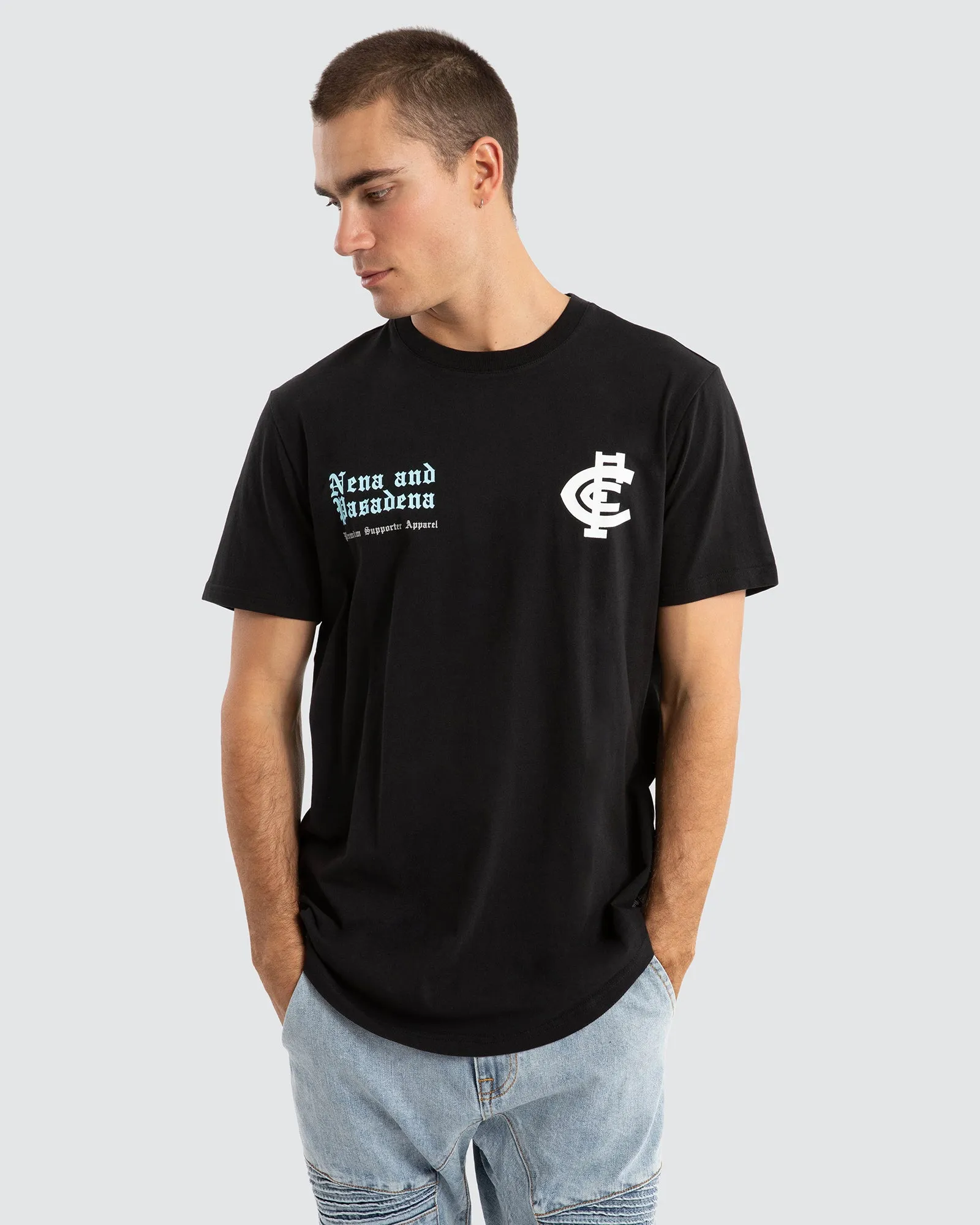 Carlton Vert Tee Black sold by edge clothing product image thumbnail 4