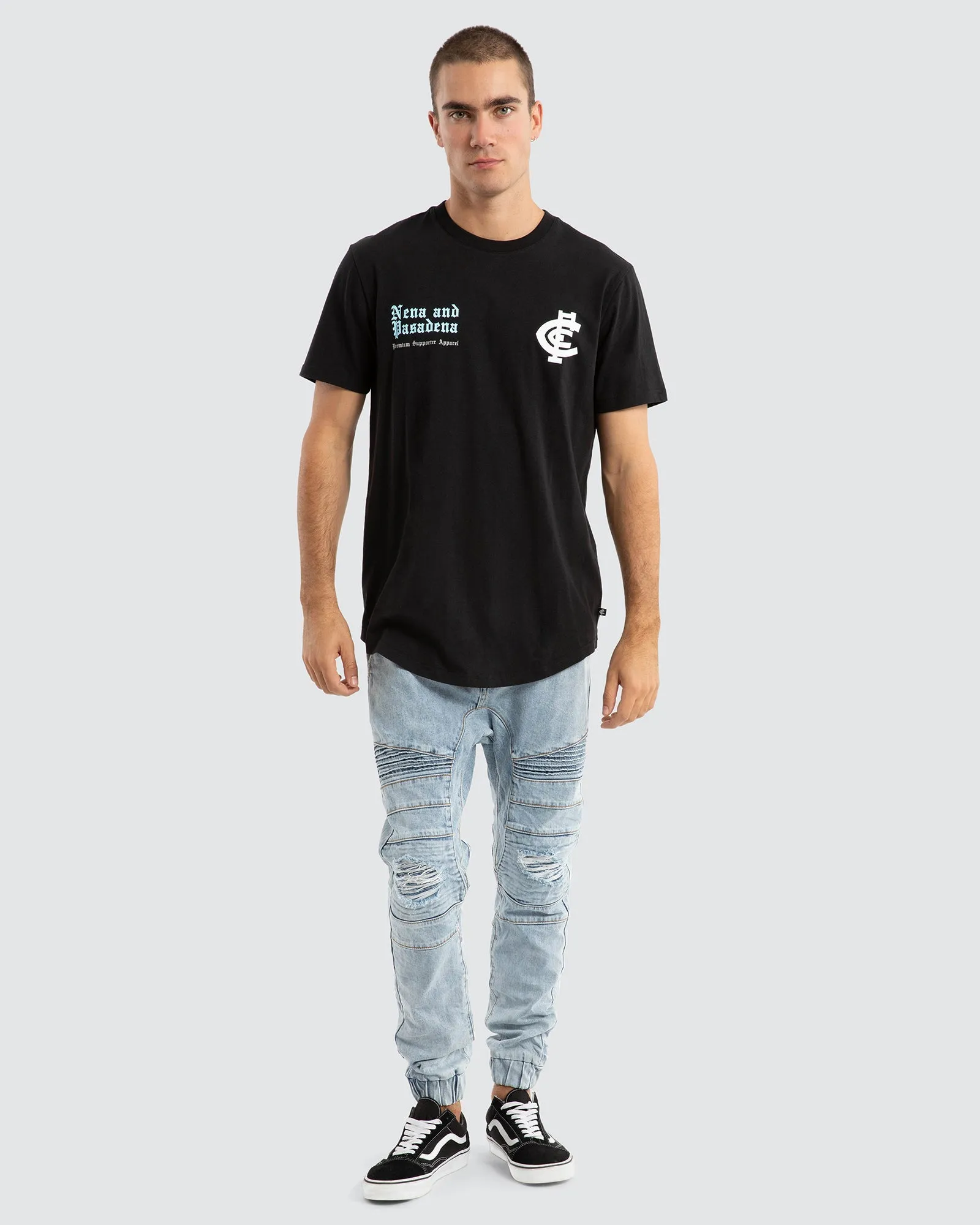Carlton Vert Tee Black sold by edge clothing product image thumbnail 3