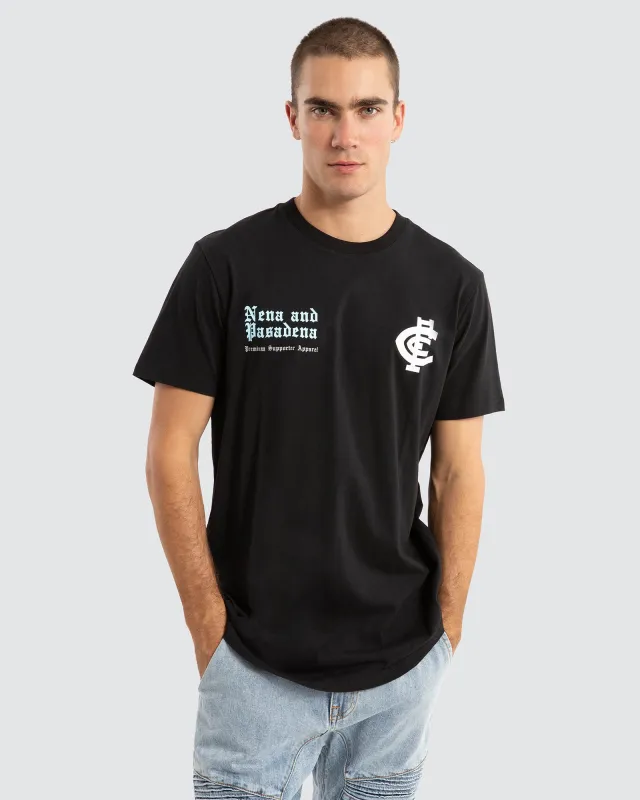 Carlton Vert Tee Black made by Nena and Pasadena