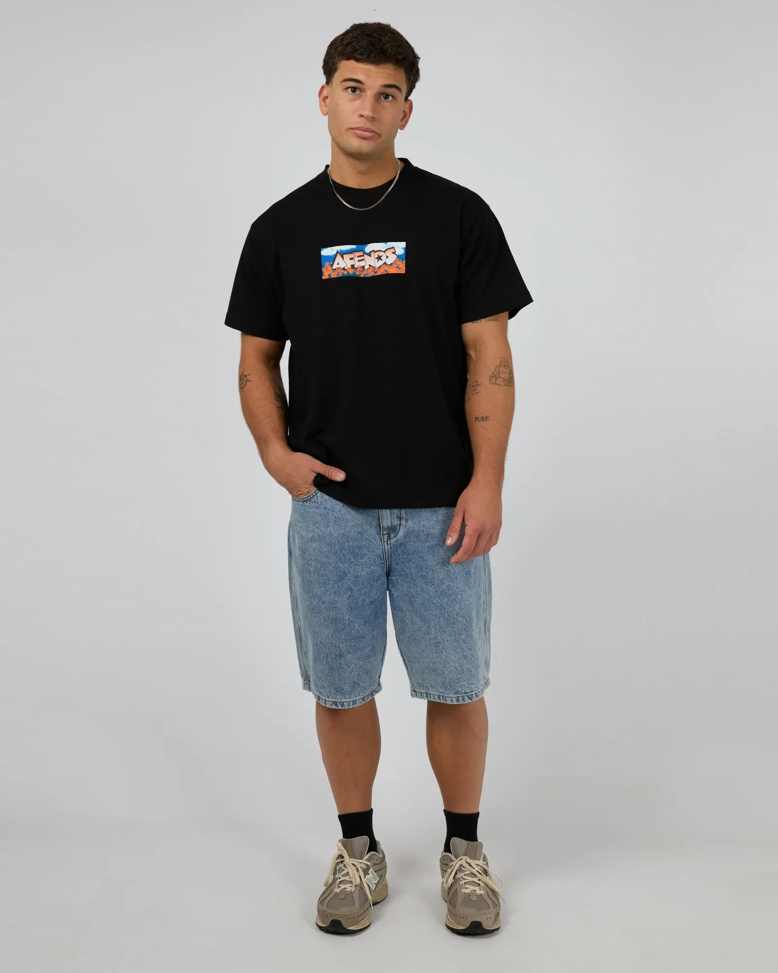 Wallflower Recycled Boxy Fit Tee Black sold by edge clothing product image thumbnail 3