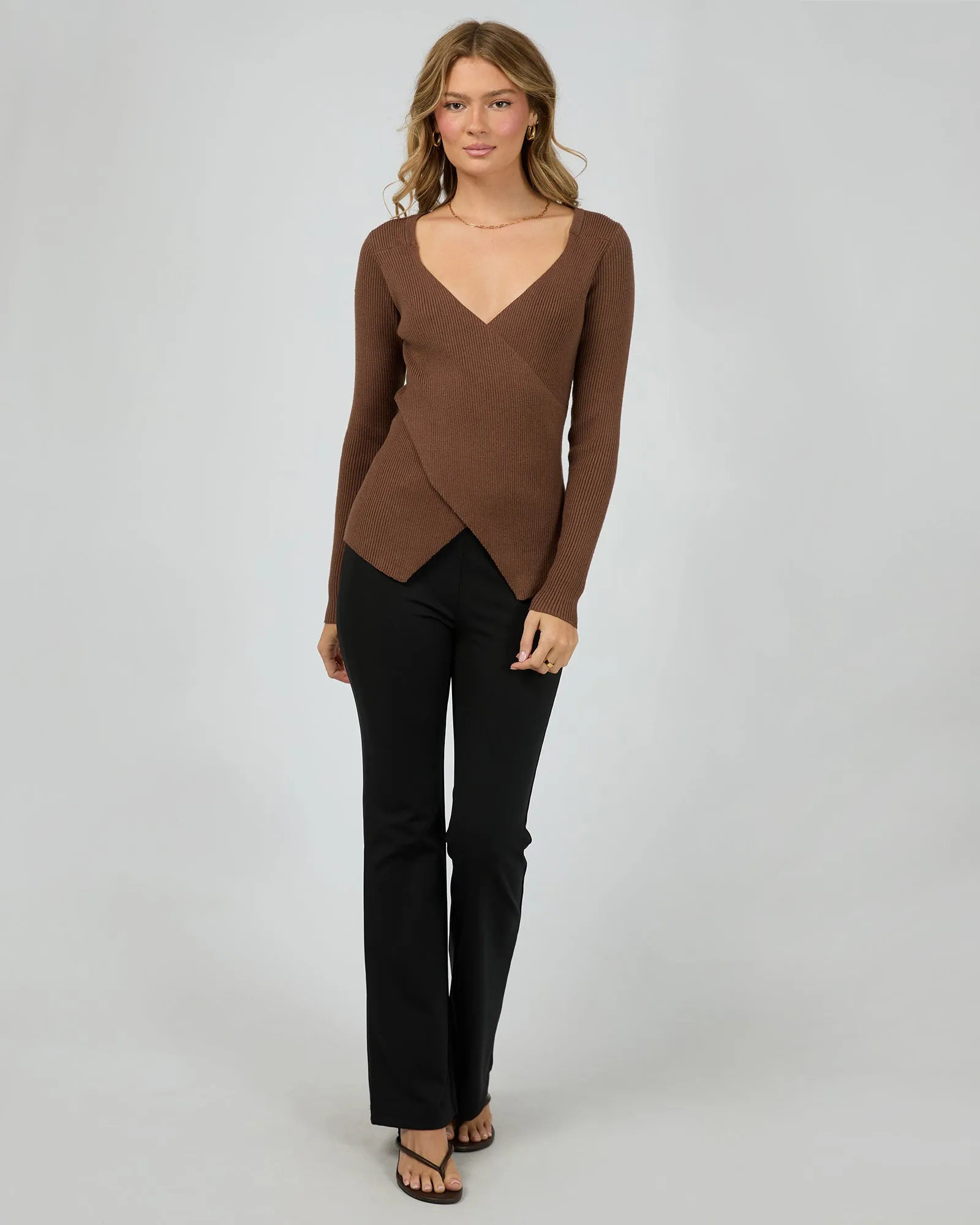 Micha Knit Top Brown sold by edge clothing product image thumbnail 2