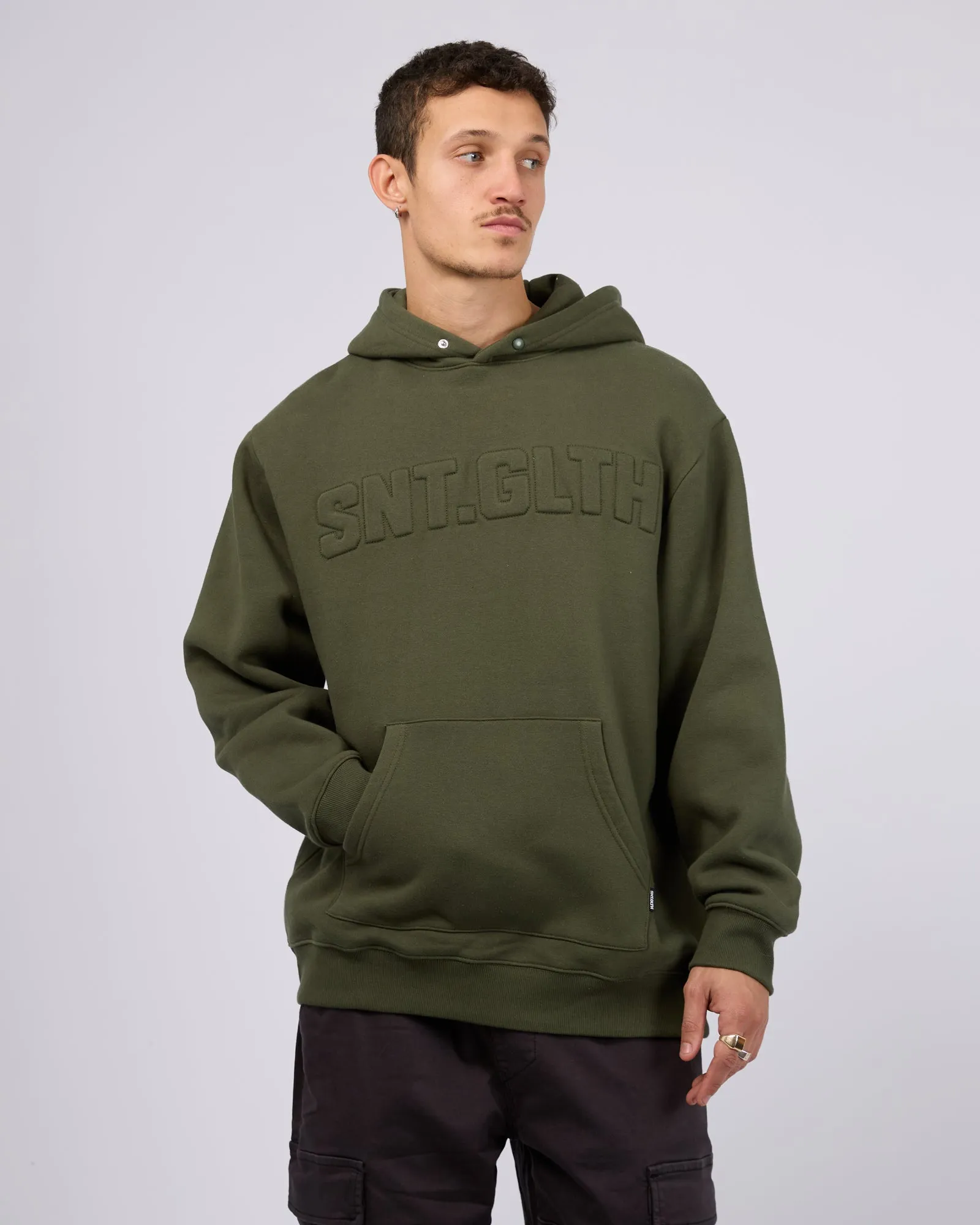 Raised Hoodie Khaki sold by edge clothing