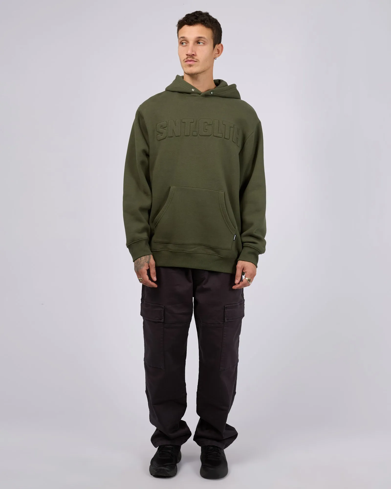 Raised Hoodie Khaki sold by edge clothing product image thumbnail 2