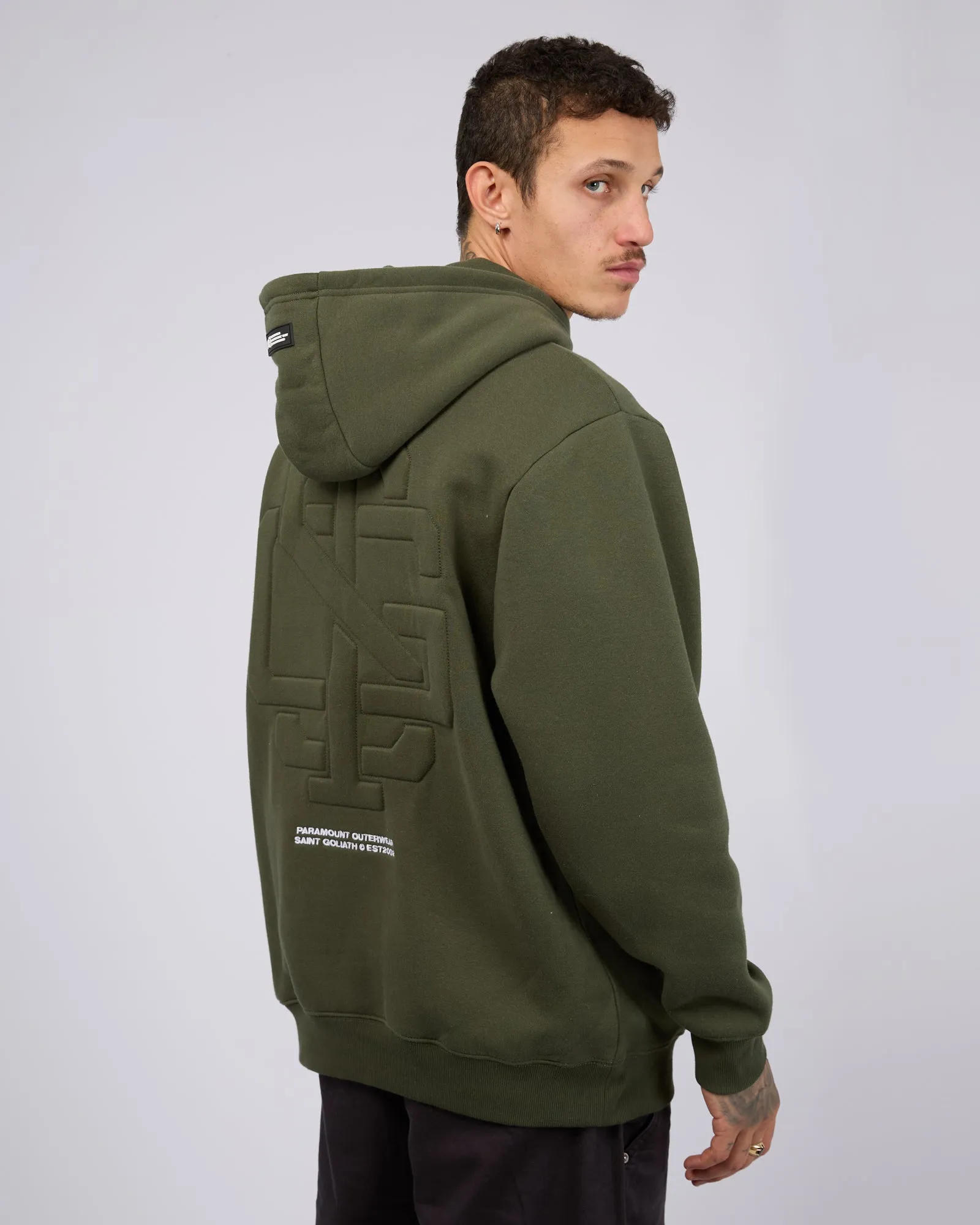 Raised Hoodie Khaki sold by edge clothing product image thumbnail 3