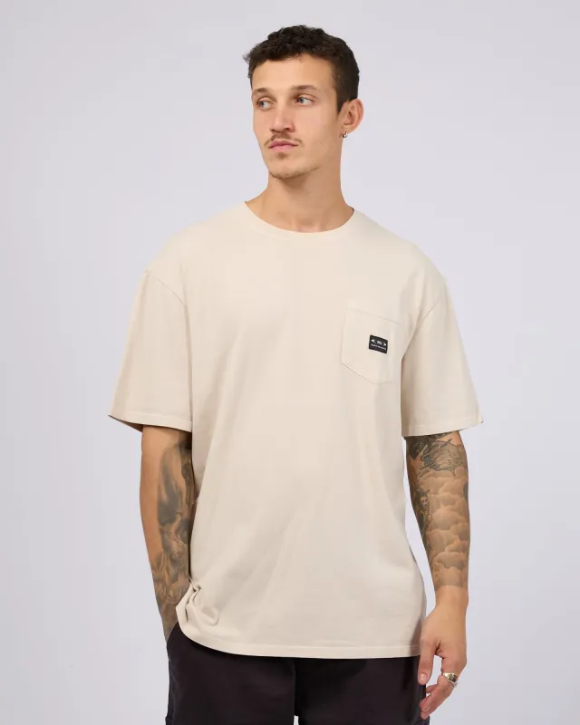 Sg Pocket Tee Stone sold by edge clothing
