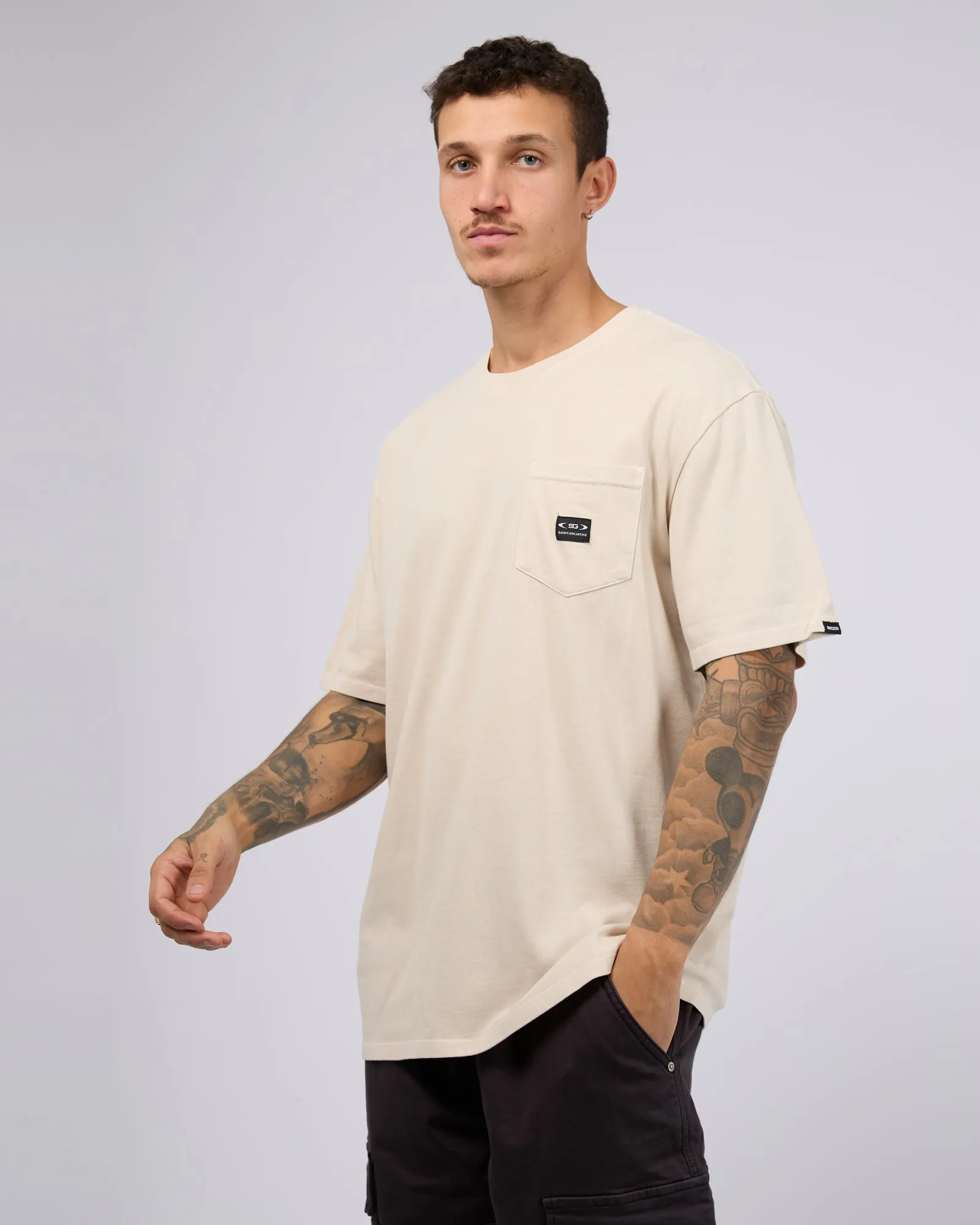 Sg Pocket Tee Stone sold by edge clothing product image thumbnail 4