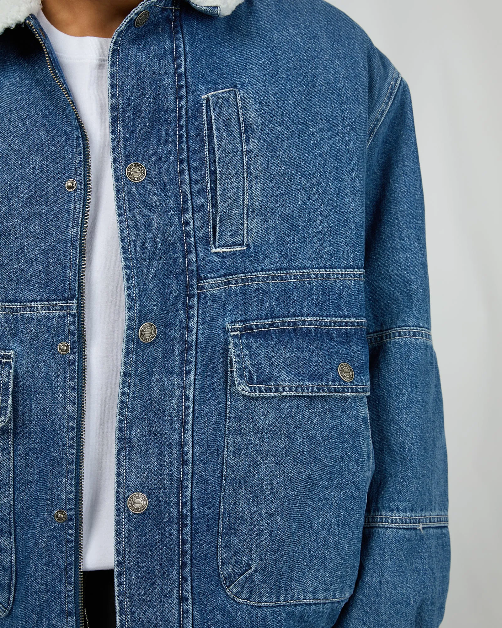 Harry Sherpa Jacket Blue sold by edge clothing product image thumbnail 5