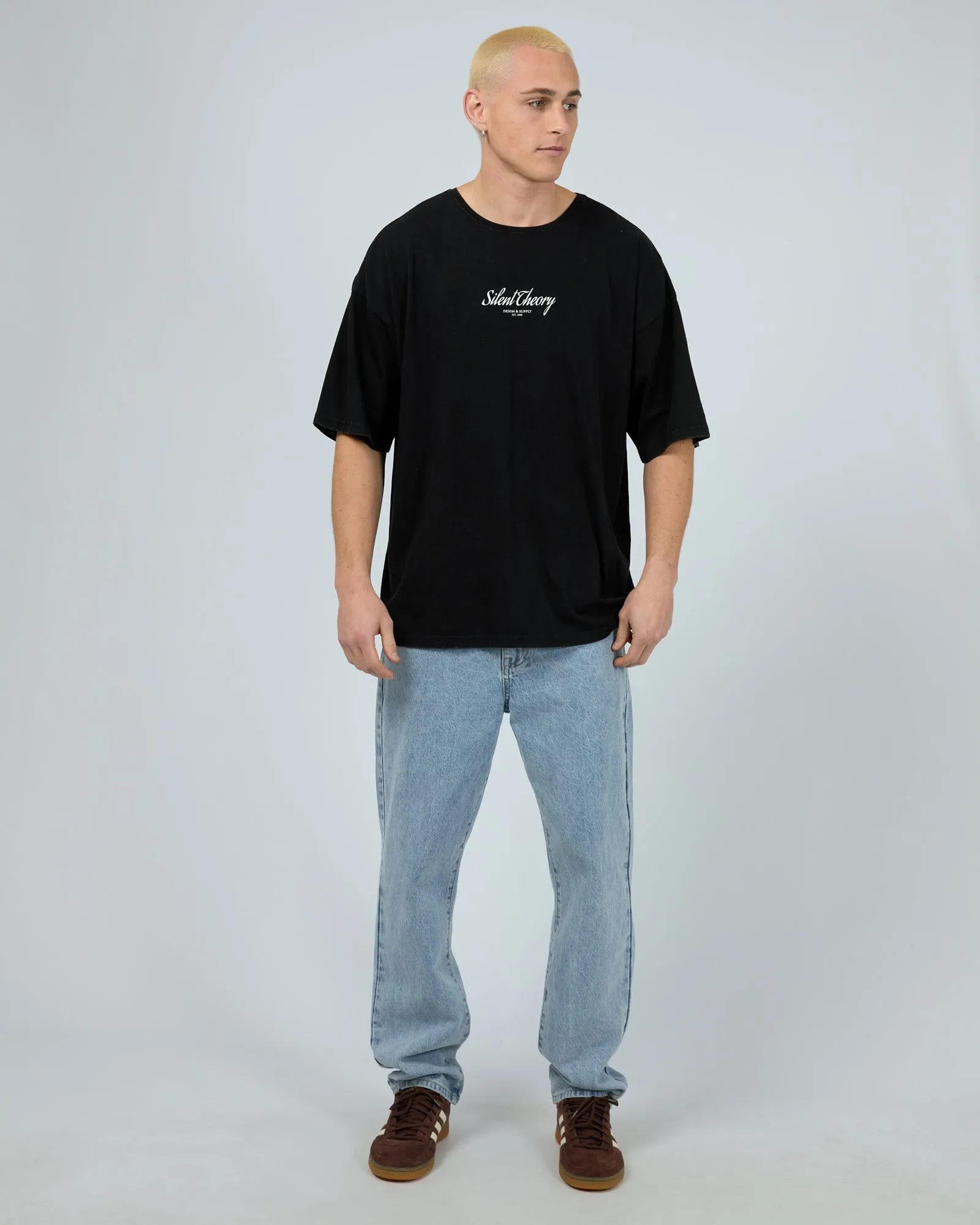League Tee Washed Black sold by edge clothing product image thumbnail 2
