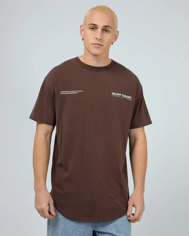 Initials Tee Chocolate sold by edge clothing
