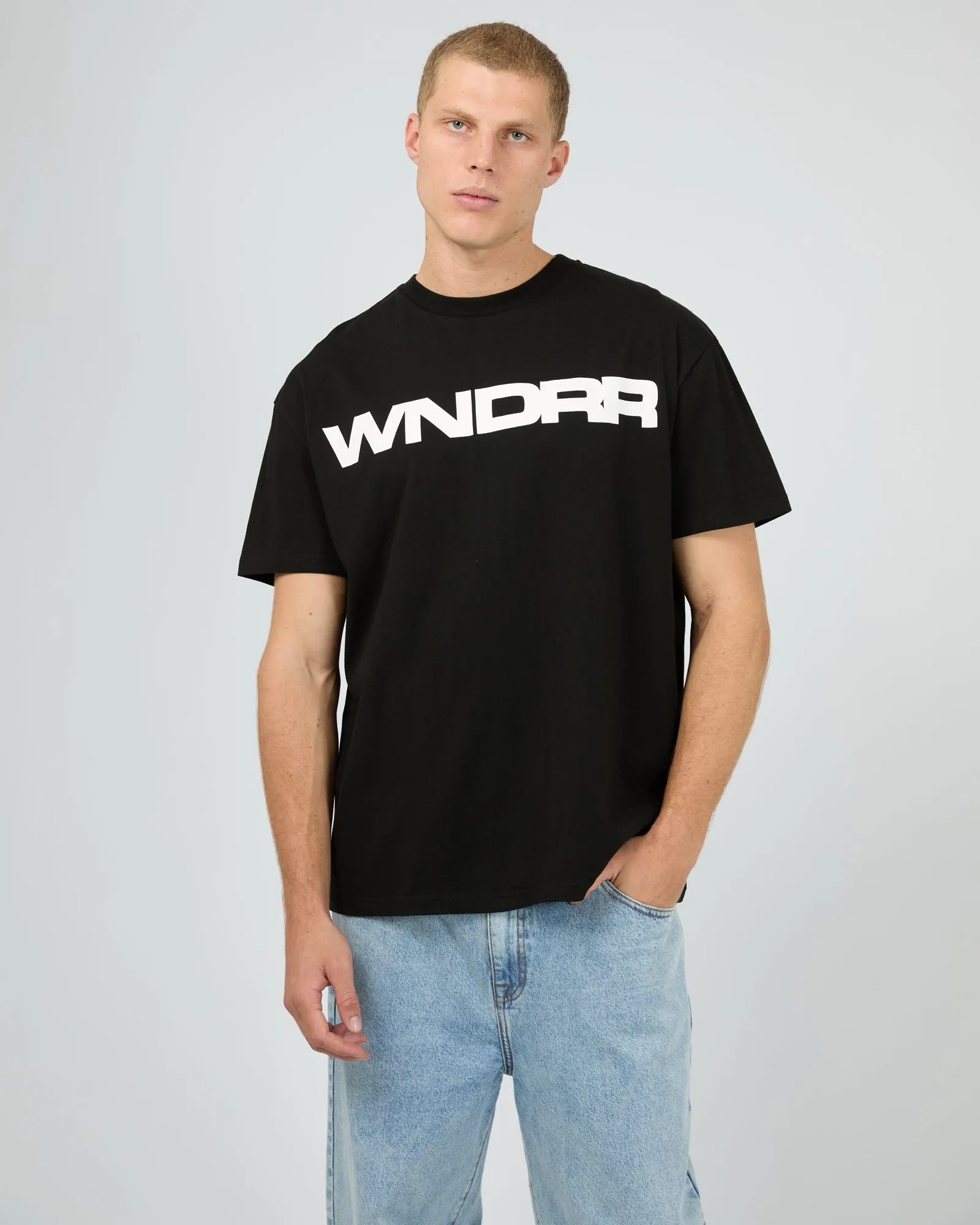 Motif Box Fit Tee Black sold by edge clothing