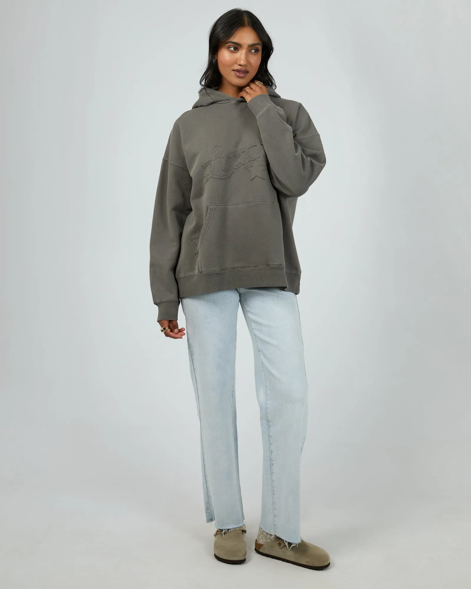 Lucky Star Relaxed Hoodie Charcoal sold by edge clothing product image thumbnail 2