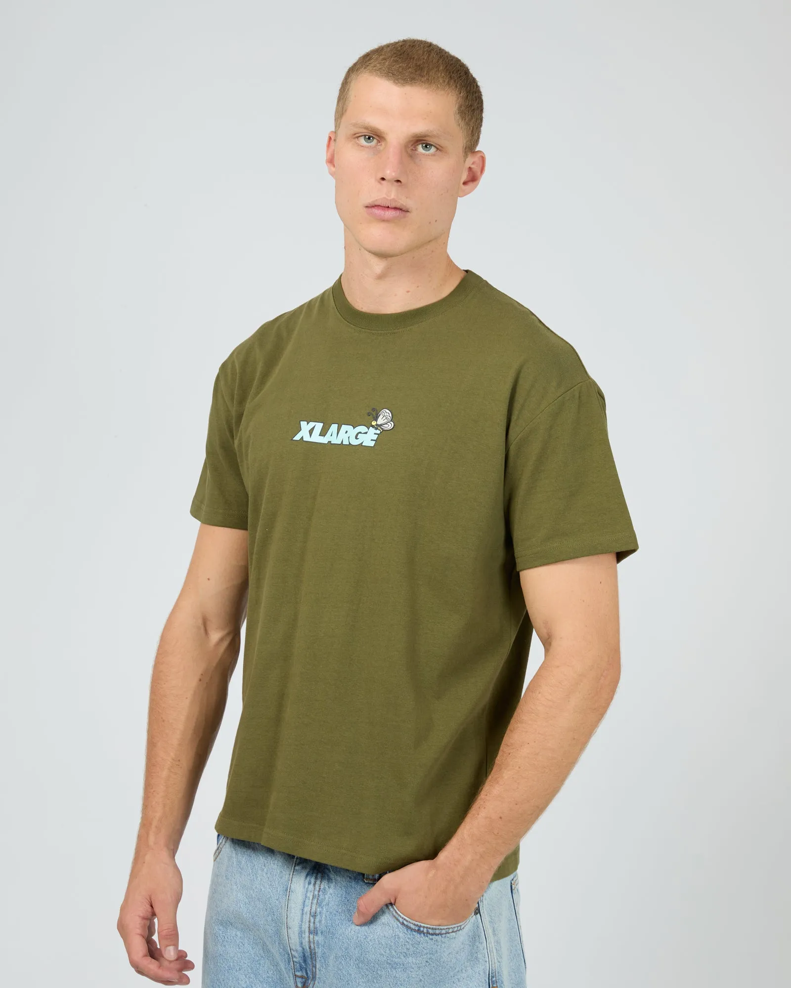 Butterfly Ss Tee Olive sold by edge clothing product image thumbnail 4