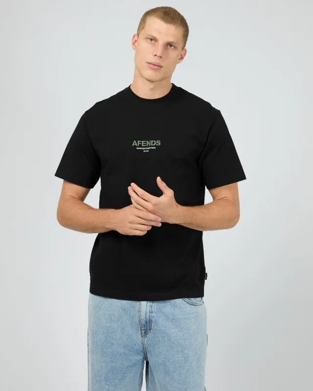 Vinyl Recycled Retro Fit Tee Black sold by edge clothing