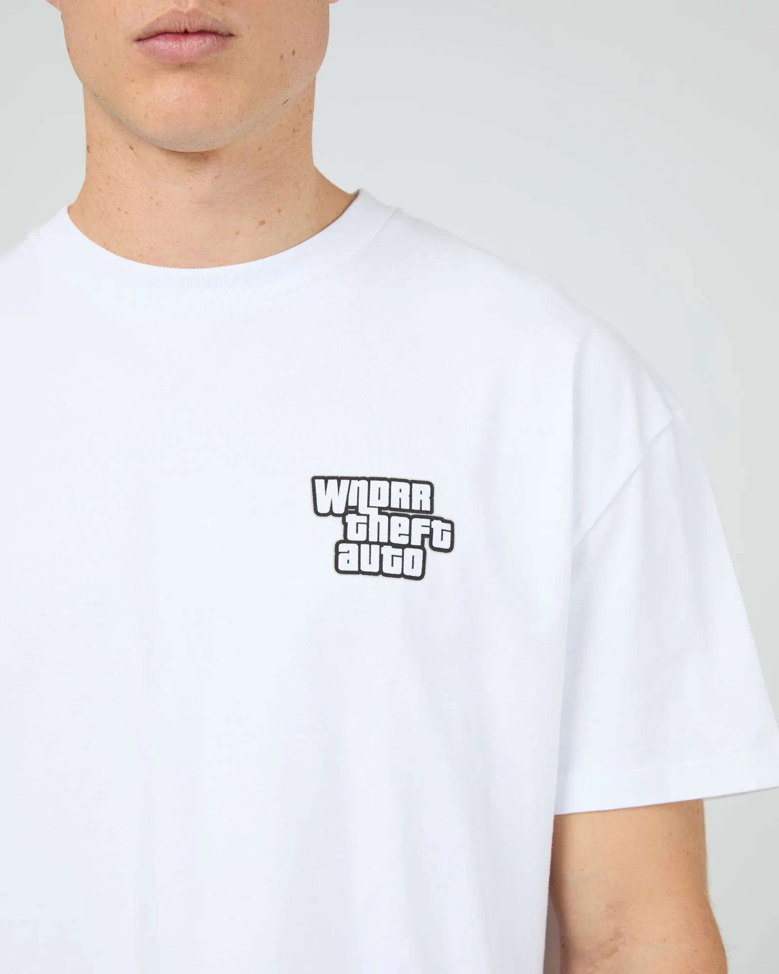 Most Wanted Box Fit Tee White sold by edge clothing product image thumbnail 5