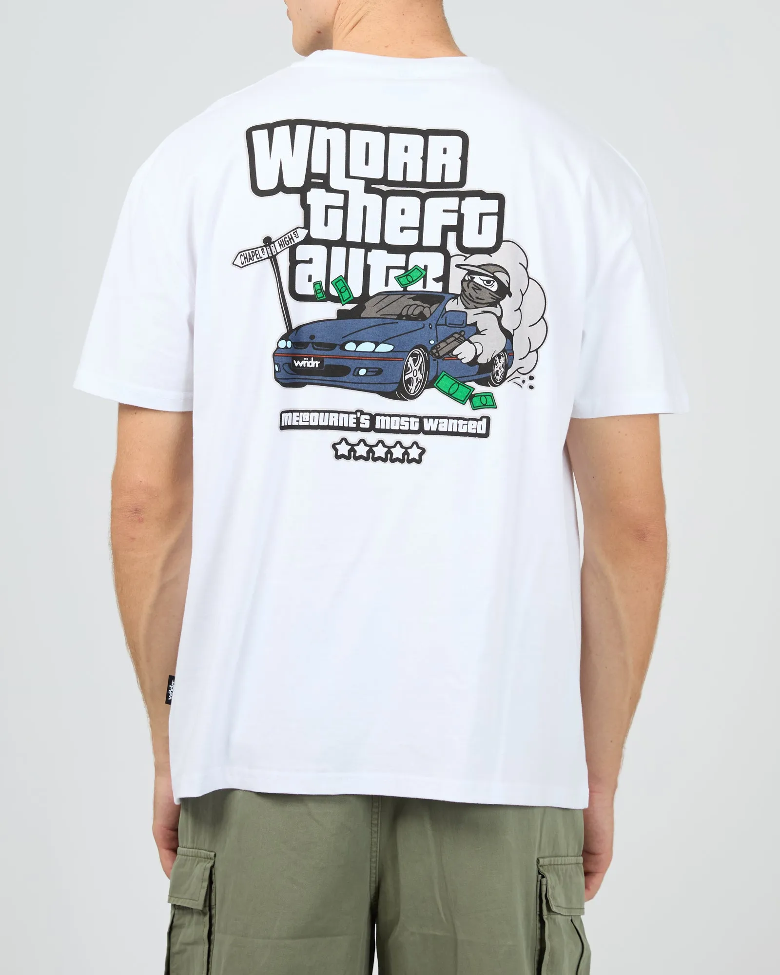 Most Wanted Box Fit Tee White sold by edge clothing product image thumbnail 2