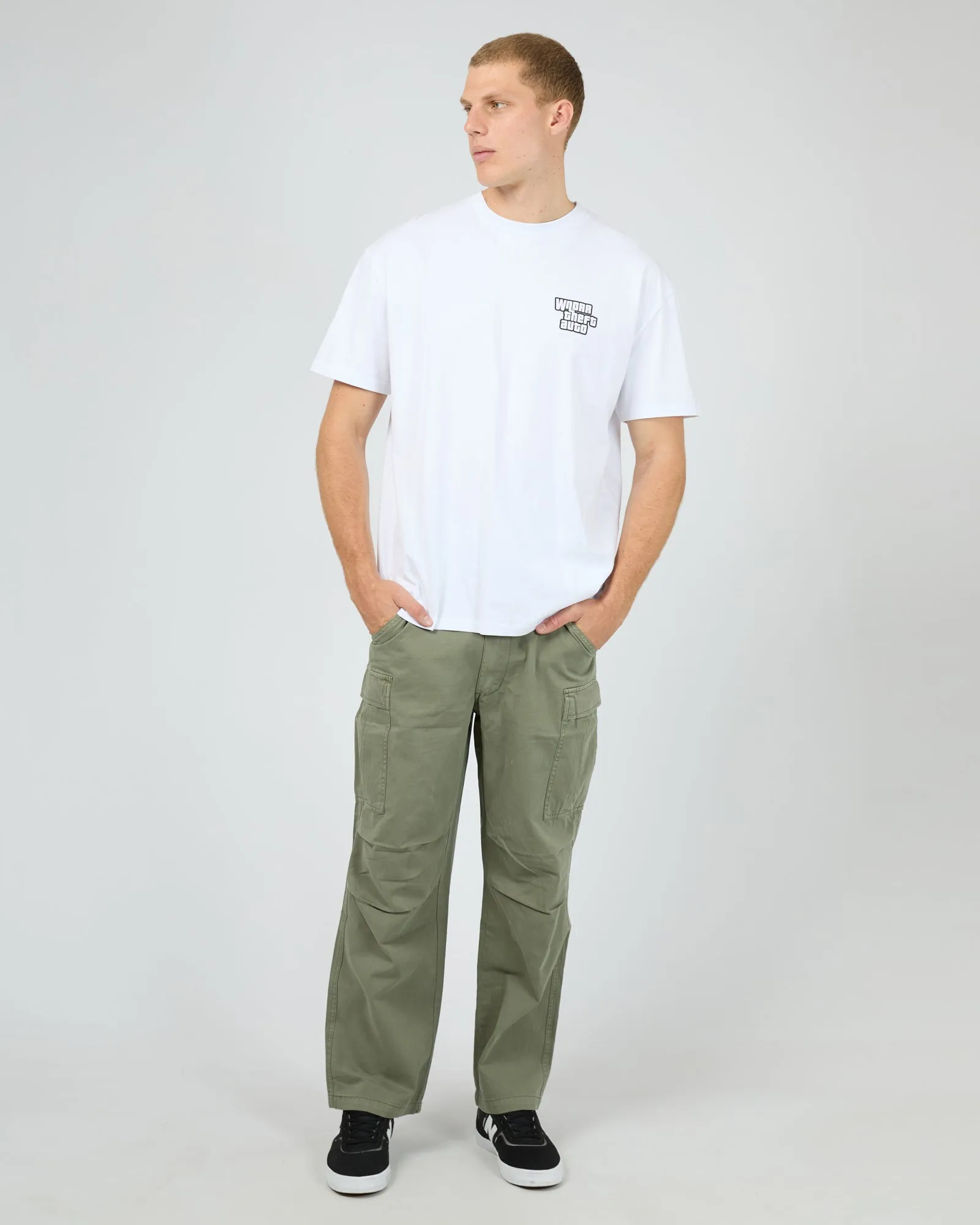 Most Wanted Box Fit Tee White sold by edge clothing product image thumbnail 3