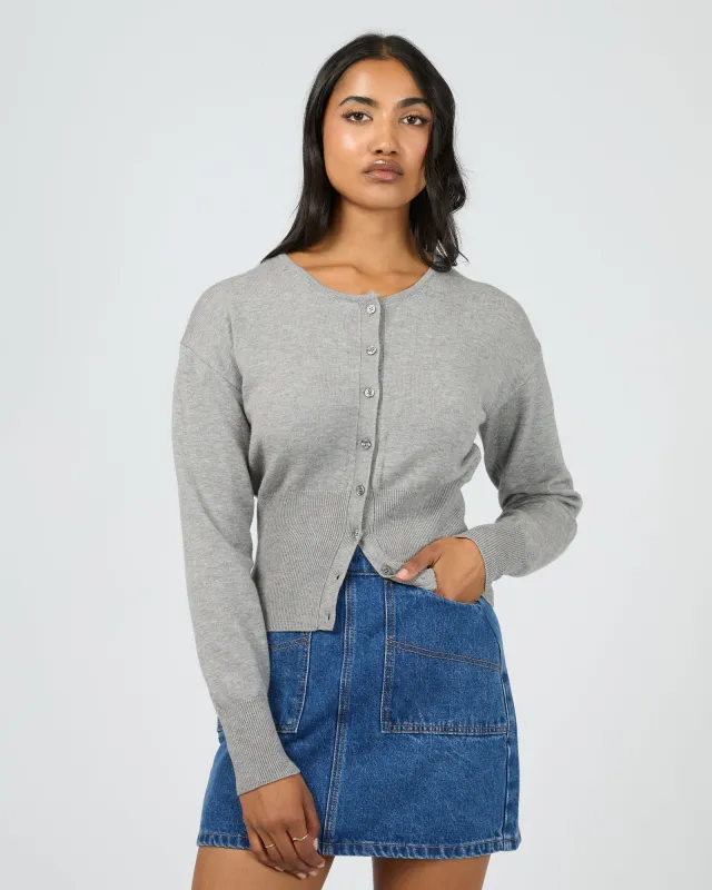 Patricia Cardigan Grey Marle sold by edge clothing