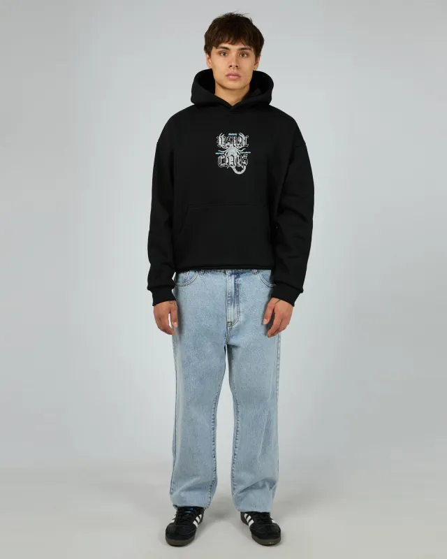 Scorpio Oversized Hoodie Black made by edge clothing