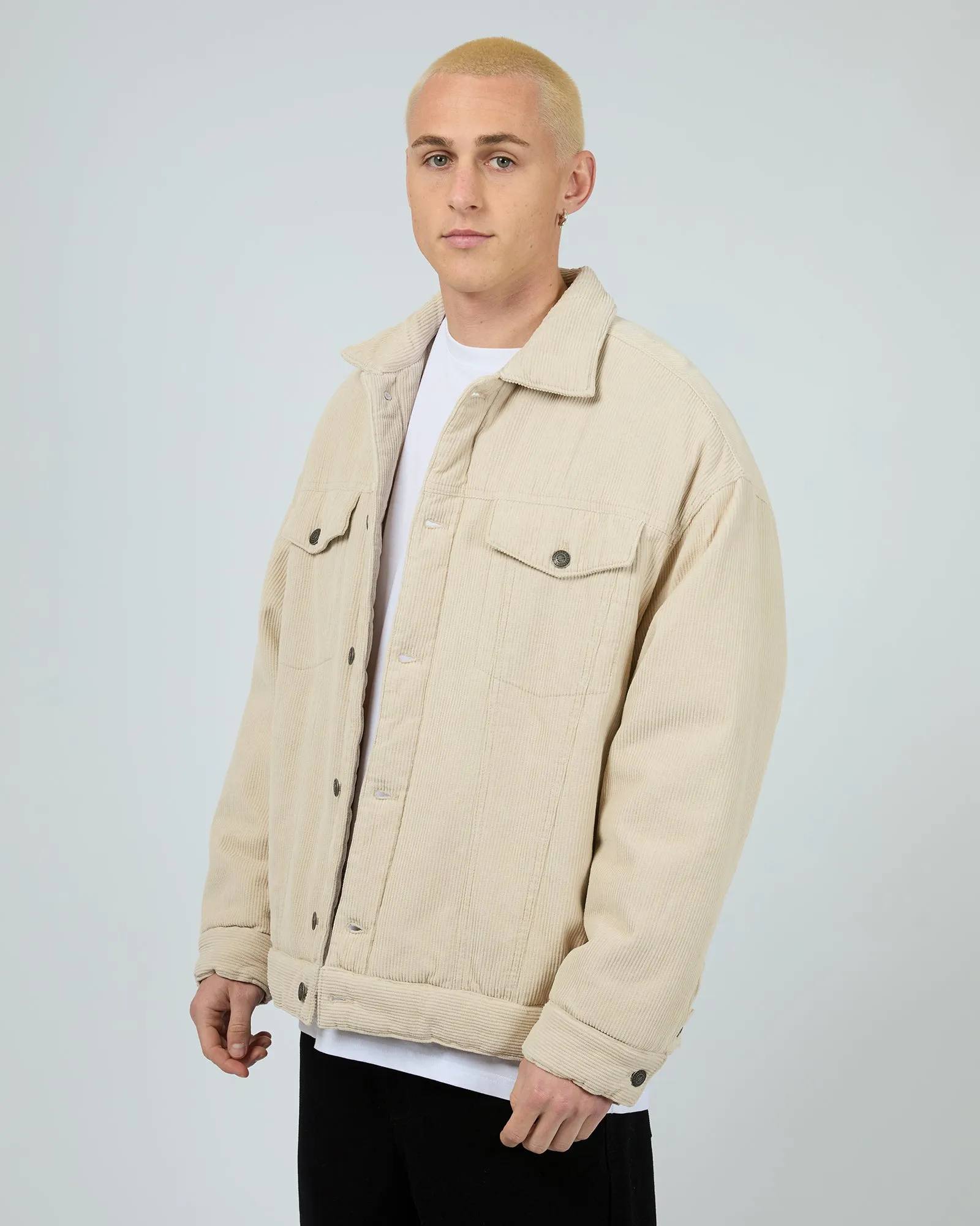 Oversized Cord Jacket Natural sold by edge clothing product image thumbnail 4